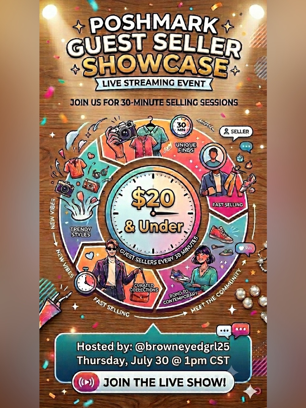 $20 & Under 30 Minute Guest Seller Showcase LIVE July 30